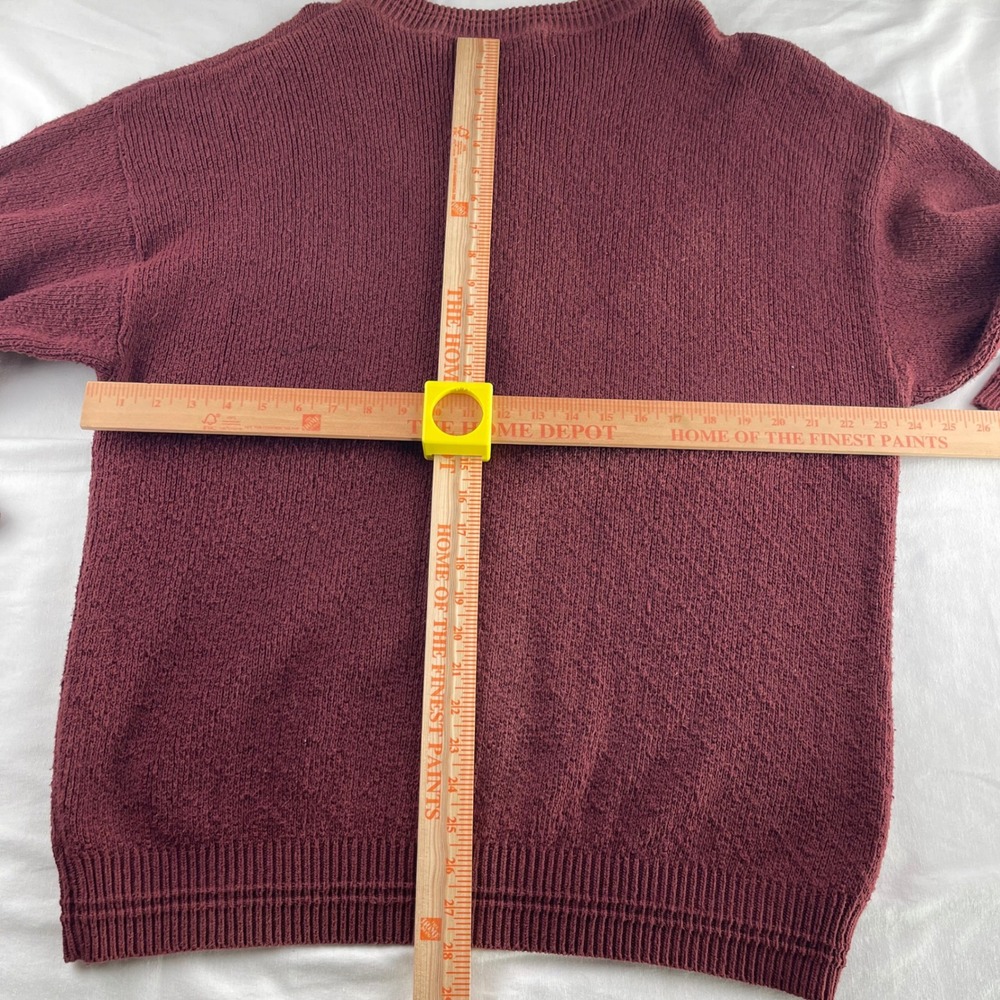 Vintage Knightsbridge Mens Burgundy Golf Embroidered Cotton Crew Neck Sweater XL - Picture 6 of 7